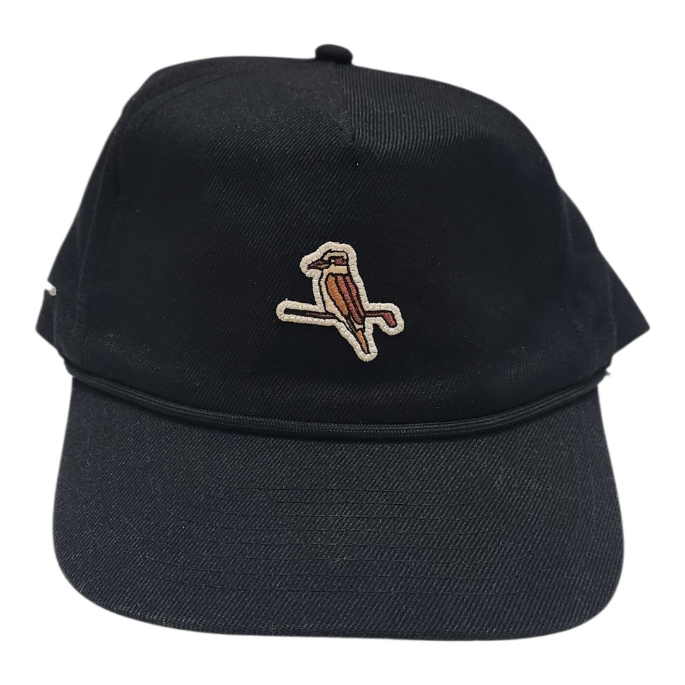 Walker Golf Kookaburra‎ Bird Rope Hat Black Snapback Baseball Cap Mens Womens